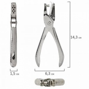 Дырокол металлический на 1 отверстие BRAUBERG "HL-1", до 6 листов, 226867