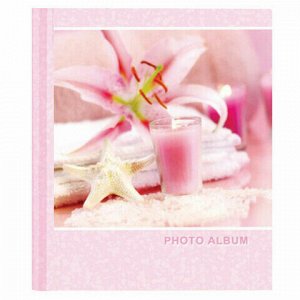 Фотоальбом BRAUBERG на 10 магнитных листов, 23х28 см, "На память", розовый, 390682