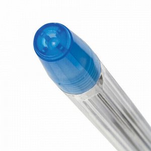 Ручка шариковая масляная с грипом BRAUBERG "i-Rite GT SKY", СИНЯЯ, голубые детали, узел 0,4 мм, 143299