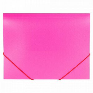 Папка на резинках BRAUBERG &quot;Office&quot;, розовая, до 300 листов, 500 мкм, 228083
