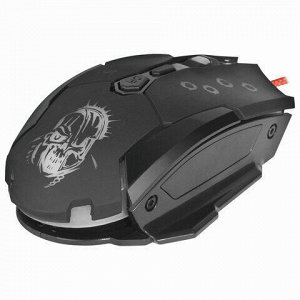 Мышь проводная игровая DEFENDER Killer GM-170L, USB, 6 кнопок + 1 колесо-кнопка, оптическая, черная, 52170