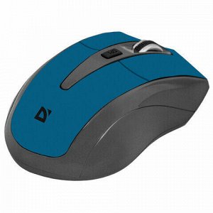 Мышь беспроводная DEFENDER Accura MM-965, USB, 5 кнопок + 1 колесо-кнопка, оптическая, голубая, 52967