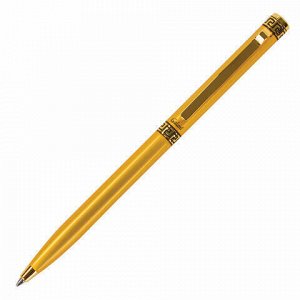 Ручка подарочная шариковая GALANT &quot;Ingrid&quot;, тонкий корпус, золотистый, золотистые детали, пишущий узел 0,7 мм, синяя, 141008