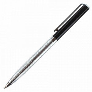 Ручка подарочная шариковая GALANT &quot;Landsberg&quot;, корпус серебристый с черным, хромированные детали, пишущий узел 0,7 мм, синяя, 141013