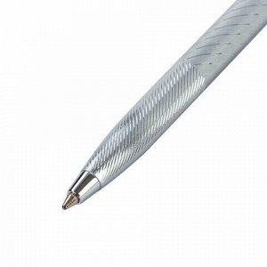 Ручка подарочная шариковая GALANT &quot;Landsberg&quot;, корпус серебристый с черным, хромированные детали, пишущий узел 0,7 мм, синяя, 141013