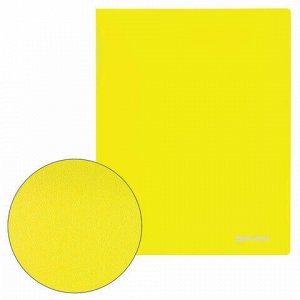 Папка 20 вкладышей BRAUBERG &quot;Neon&quot;, 16 мм, неоновая желтая, 700 мкм, 227449