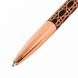 Ручка подарочная шариковая GALANT &quot;Interlaken&quot;, корпус золотистый с черным, золотистые детали, пишущий узел 0,7 мм, синяя, 141663