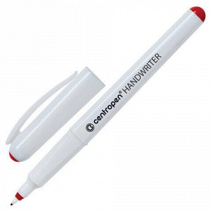 Ручка капиллярная (линер) CENTROPEN "Handwriter", КРАСНАЯ, трехгранная, линия письма 0,5 мм, 4651/1К