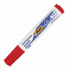 Маркер стираемый для белой доски КРАСНЫЙ, BIC "Velleda", 1,4-5 мм, эргономичный корпус, 904939