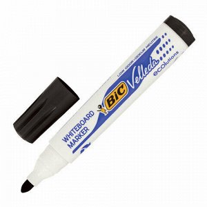 Маркер стираемый для белой доски ЧЕРНЫЙ, BIC &quot;Velleda&quot;, 1,4-5 мм, эргономичный корпус, 904937