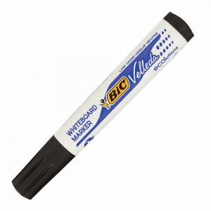 Маркер стираемый для белой доски ЧЕРНЫЙ, BIC "Velleda", 1,4-5 мм, эргономичный корпус, 904937