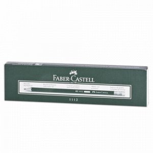 Карандаш чернографитный FABER-CASTELL, 1 шт., "1112", НВ, с резинкой, корпус черный, 111200