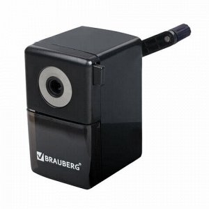 Точилка механическая BRAUBERG "BLACK JACK", металлический механизм, цвет чёрный, 222516