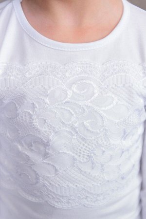 Блуза белая с кружевом подростковая - Снежинка
