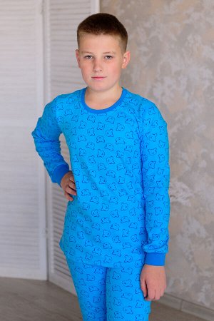 Пижама подростковая из интерлока Сашенька голубой