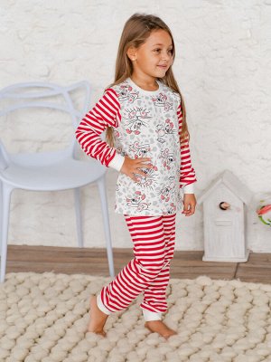 Пижама детская комбинированная из футера и интерлока Тейлор щенок