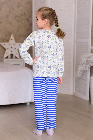 Пижама детская из футера Женя листья