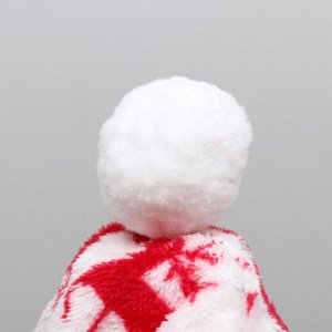 Комбинезон "Олени" с капюшоном, размер XS (ДС 20 см, ОГ 30 см, ОШ 20 см), красный