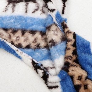 Комбинезон "Олени" с капюшоном, размер L (ДС 30 см, ОГ 40 см, ОШ 36 см), голубой