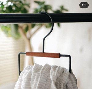 Вешалка "Loft black" металл.дерево для шарфов и акс. 13х20,5см, цв.черный
