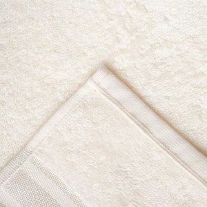Полотенце махровое «Полоски», молочное 30х70 см, 100% хл, 370гр/м2