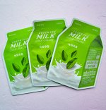 Тканевая молочная маска для лица с экстрактом зеленого чая A&#039;PIEU Green Tea Milk One-Pack , шт