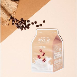 Тканевая молочная маска для лица с экстрактом кофе A'PIEU Coffee Milk One-Pack , ,