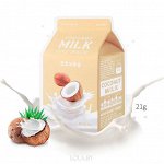 Тканевая молочная маска для лица с экстрактом кокоса A&#039;PIEU Coconut Milk One-Pack