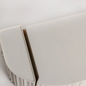 Органайзер IDEA «Вязание», с ящиком, цвет белый ротанг