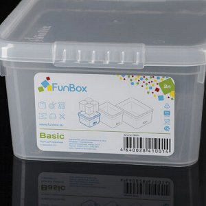 Контейнер для xранения с крышкой FunBox Basic, 2 л, 18?16?9 см, цвет прозрачный