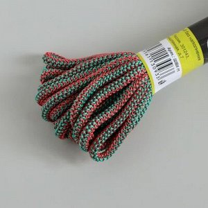 Шнур-верёвка вязаный ПП, d=4 мм, 10 м, цвет МИКС