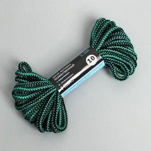Шнур-верёвка вязаный с сердечником, ПП, d=8 мм, 10 м, цвет МИКС