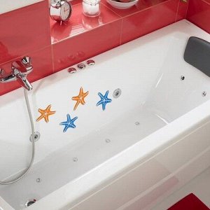 Набор мини-ковриков для ванны «Морская звезда», 10?10 см, 5 шт, цвет МИКС