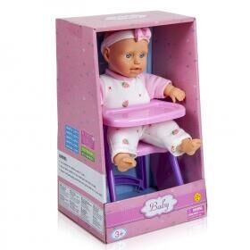 Кукла-младенец DEFA Lucy "Пупс на стульчике" (23 см., розовый)