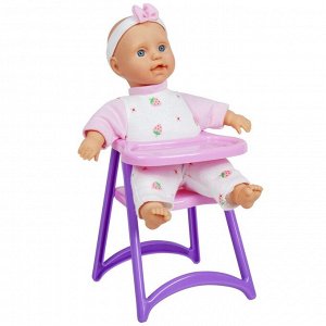 Кукла-младенец DEFA Lucy "Пупс на стульчике" (23 см., розовый)