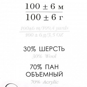 Пряжа "Народная традиция" 30% шерсть 70% акрил 100м/100гр (29-Роз.сирень)