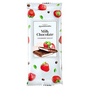 Шоколад Коммунарка Молочный STRAWBERRY NOUGAT 85 г 1 уп.х 20 шт.