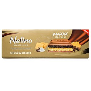 шоколад Nelino Choco & Biscuit 225 г 1уп.х 12 шт