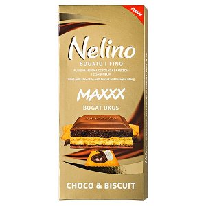 шоколад Nelino Choco & Biscuit 97 г 1уп.х 40шт