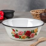 Миска, 2 л, цвет белый, деколь МИКС