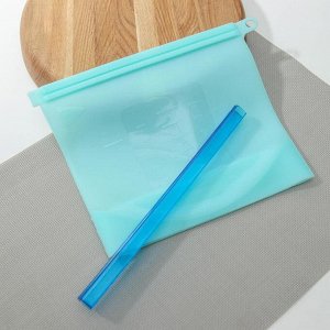 Пакет многофункциональный силиконовый, 26x21 см, zip lock, цвет МИКС