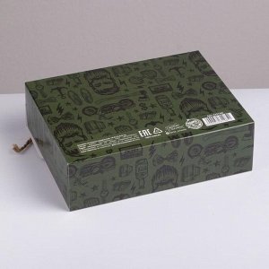 Коробка складная подарочная «С 23 февраля», 16.5 ? 12.5 ? 5 см
