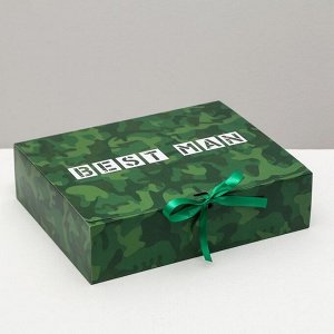 Коробка подарочная Best man, 31 х24,5 х9 см