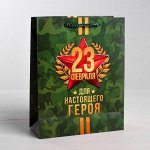 Пакет ламинированный вертикальный «Для настоящего героя», MS 18 ? 23 ? 8 см