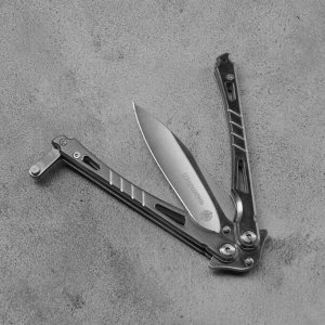 Нож-бабочка "Шершень" сталь - 420, рукоять - сталь, 21 см