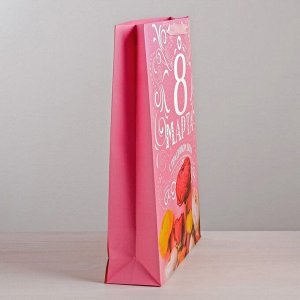 Пакет ламинированный вертикальный «С Праздником весны», L 31 ? 40 ? 9 см