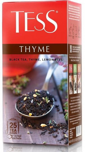 Чай Tess черный c Чабрецом и Лимоном (цедра) Thyme, 25 пак