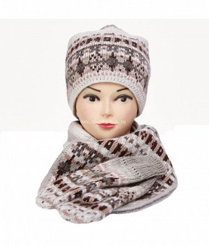 Кубанка 3-ка (шапка+шарф+варежки) Комплект