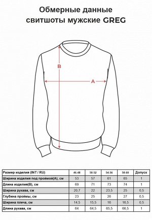 Джемпер мужской GREG G121-RH145-11 (т.голубой)