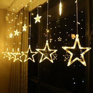 Гирлянда-штора со звездами